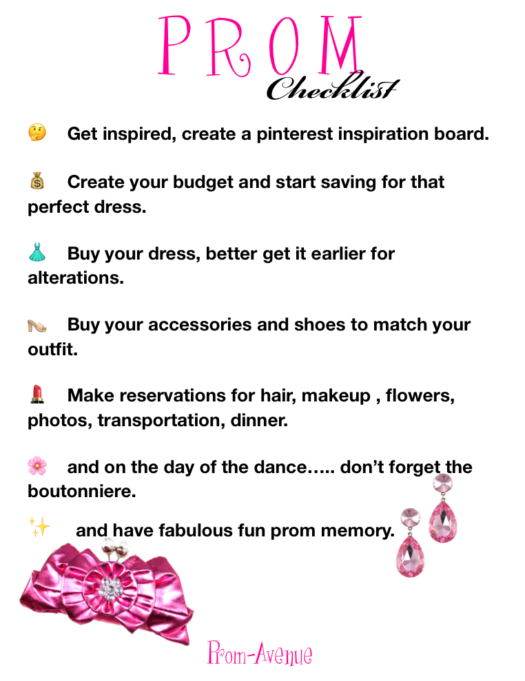 Prom Prep Checklist And Guide 4867